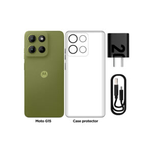 Alternative view of Smartphone Motorola moto g15, Pantalla: 6.7"/LCD/FHD+/60Hz, SO: Android 15, Color Verde